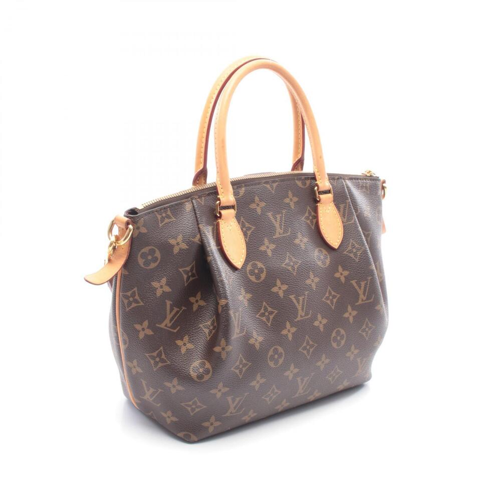 Louis Vuitton leather handbag canvas Turenne brown Monogram